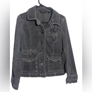 Eddie Bauer Gray Corduroy Utility Jacket
